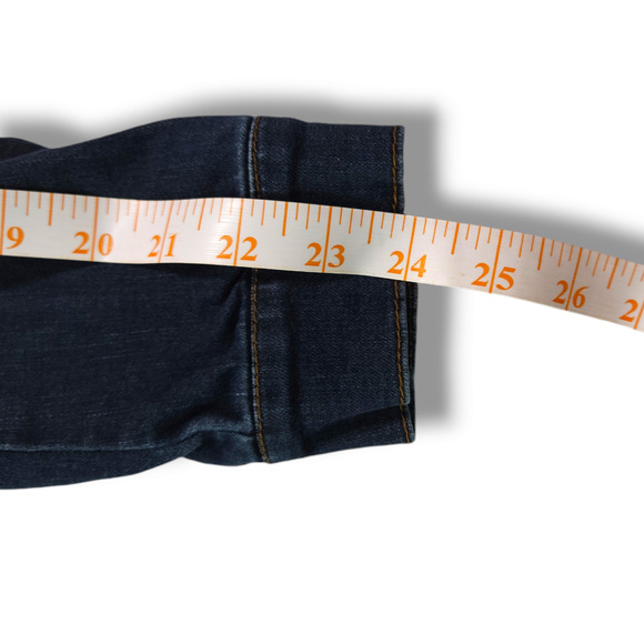 EUC Wax Jean Classic Basic Button Down Denim Crop Jean Jacket Sz. S Dark Denim - Picture 11 of 11
